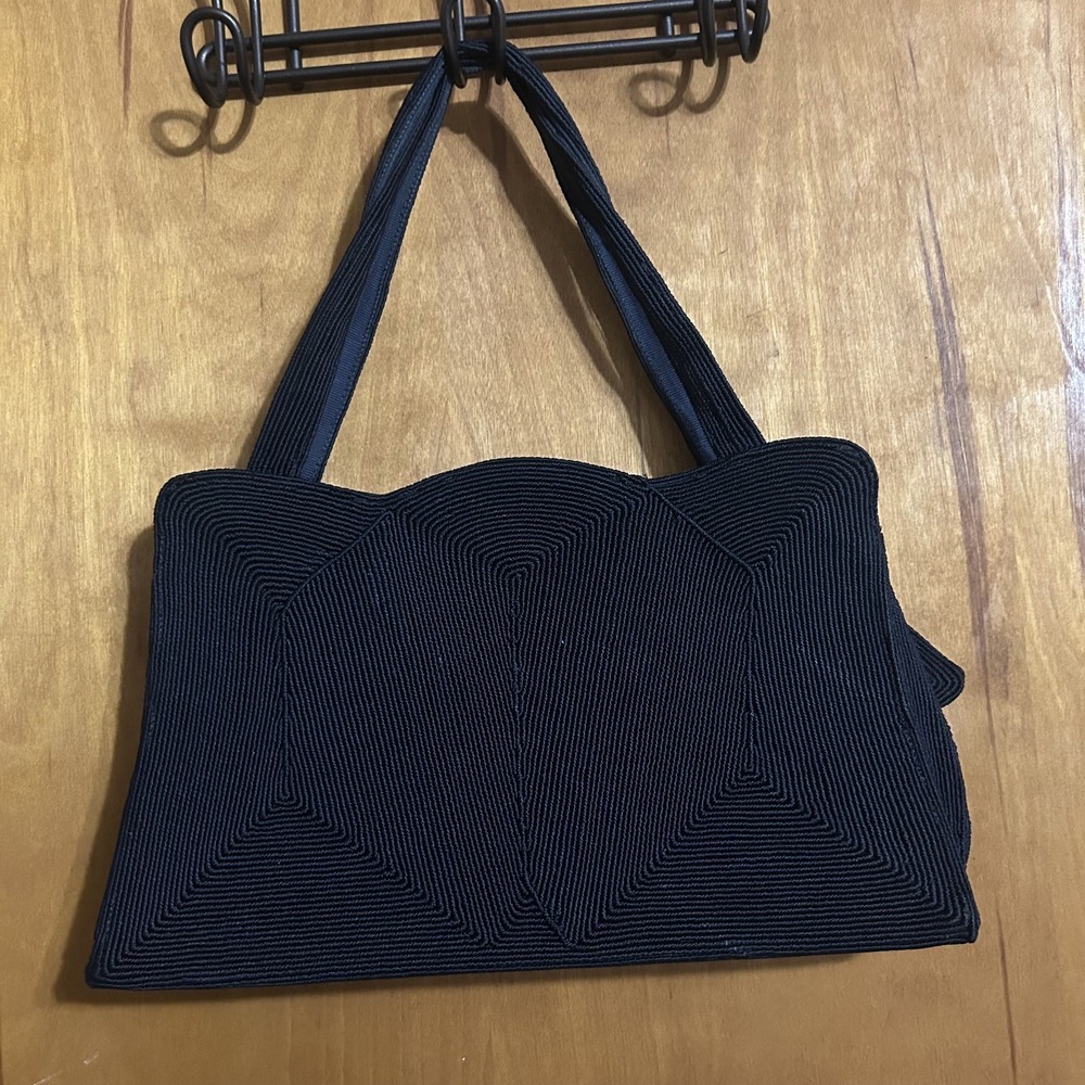 Vintage Genuine Navy Corde Handbag Purse with‎ Change Purse